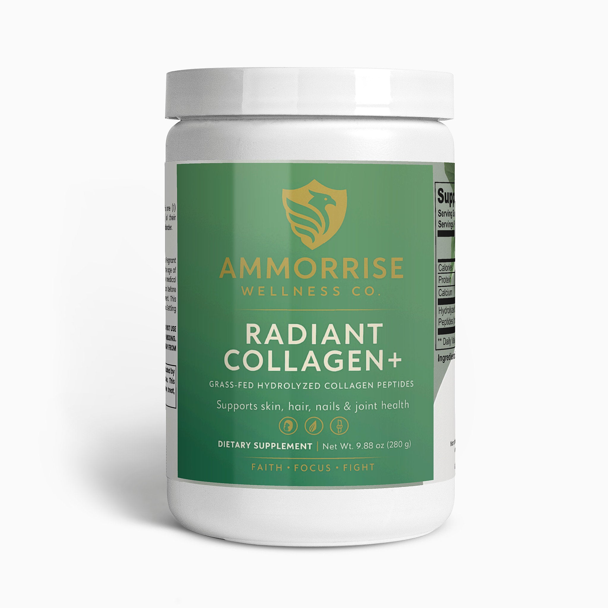RADIANT COLLAGEN+ Grass-Fed Hydrolyzed Collagen Peptides